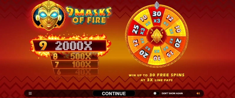 9 Masks of Fire slot demo